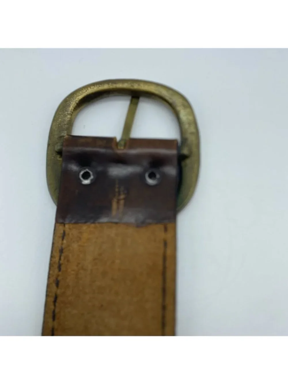 Unbranded Brown Leather Belt Size Large 40